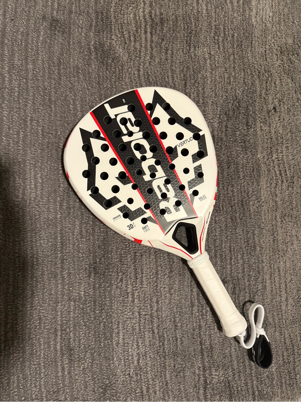 Babolat Technical Vertuo Juan Lebron Men’s Padel Racket - White/Red